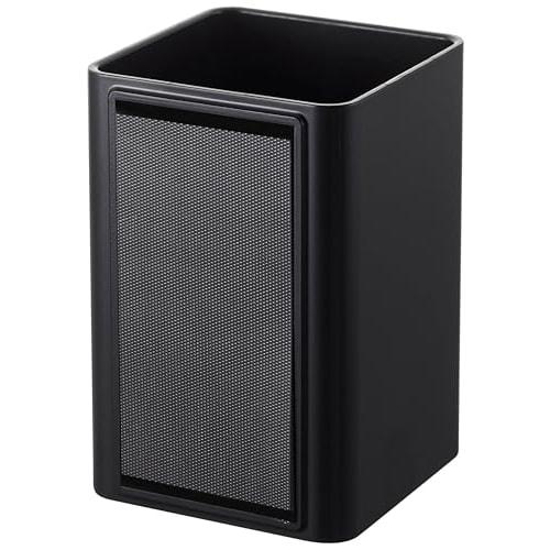 Yamazaki Magnetic Storage Box, Square, Black, Approx. W7 x D7.2 x H10.5cm, Tower, Small Item Storage, Dividers, with Hooks, 4849