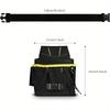 Multifunctional Tool Waist Bag with Multiple Pockets Adjustable Waist Strap Organizer for Tools, Screwdrivers,Tapes,Electricians