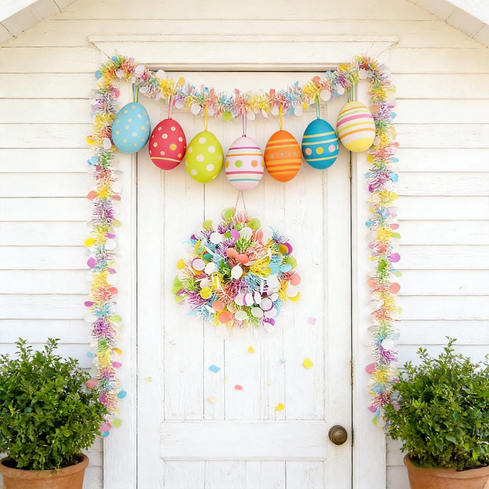 2M Easter Garland Home Decorations Easter Party Supplies Home Embellishment Pastel Colors Garland Accessories