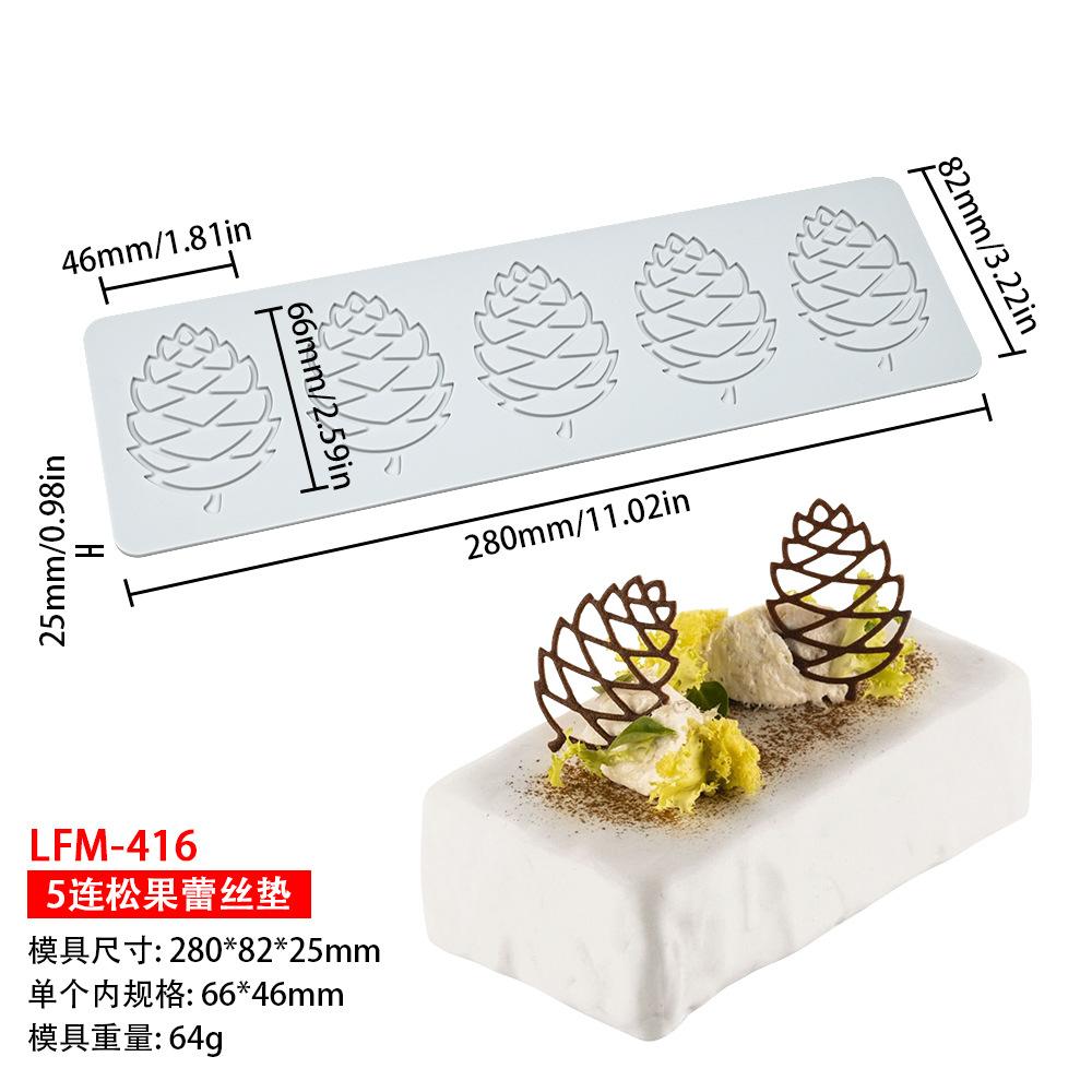 

Снежинка, шишки, рога, переворачивающийся сахарный кружевной коврик, самодельный рождественский шоколадный хрустящий силиконовый коврик, художественная форма для украшения овощей