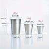 4Pcs/set 30ml/70ml/170ml Outdoor Practical Stainless Steel Cups Shots Set Mini Glasses for Whisky Wine with Case Portable Drinkware Set