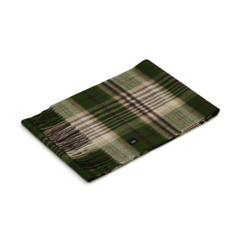 velsey wool 100% check muffler [Irish Green]