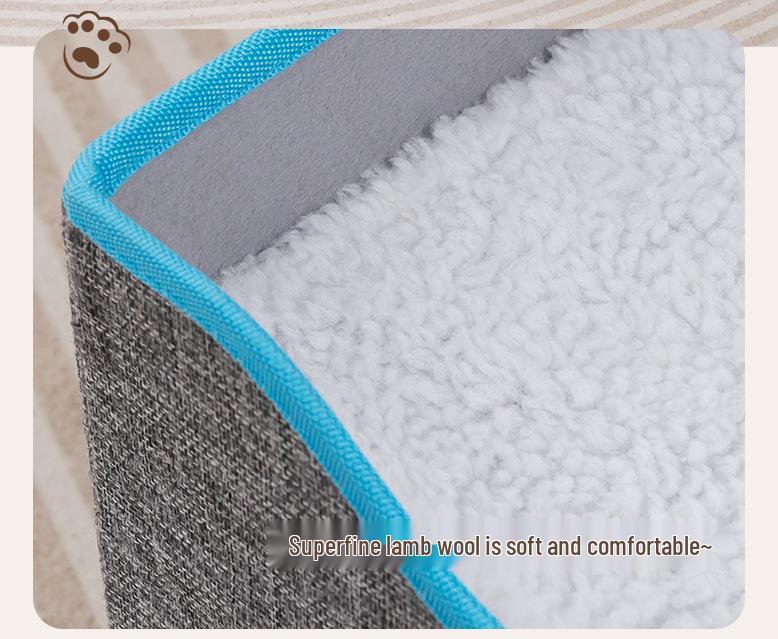 Double-Layer All-Season Enclosed Cat Bed - Warm Winter Sleeping House