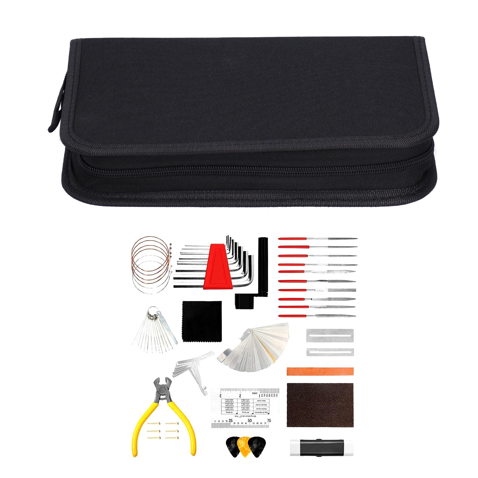 

Набор инструментов для ремонта гитары Измерение Полировка Техническое обслуживание Акустическая гитара Укулеле Бас Банджо