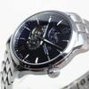 [ORIENT STAR] Automatic Men's Watch Layered Skeleton Mechanical Japan-Made 2-Year Warranty Open Heart RK-AV0B03B Black