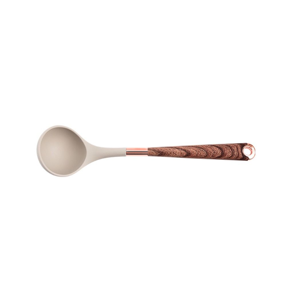Long Wooden Handle Cooking Tool Set Silicone Spatula Tools Frying Spatula  Kitchen Utensils