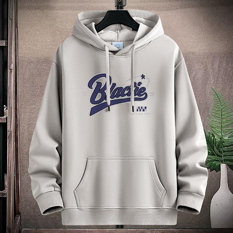 BFCCQB Men's Fashion Long Sleeve Casual Solid Color Print Autumn Winter Hoodie