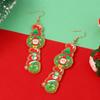 Stylish Women's Christmas Tree Acrylic Earrings with Colorful Holiday Design