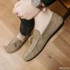 Men's Casual leather Shoes Soft soled driving lazy Loafers Versatile trendy flats Fashion lightweight Male shoes Zapatos ladies