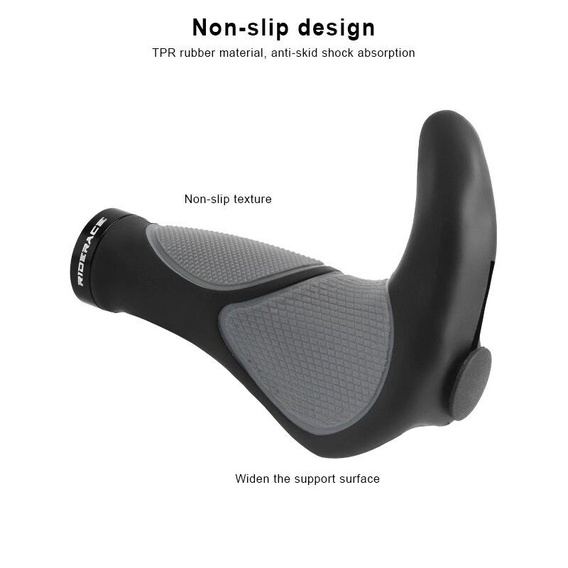 Bicycle Grips TPR Rubber Integrated Alluminium Alloy Single Locking Bike Handlebar Cover Anti-Skid Shock Absorption Cycling Grip