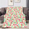 Christmas Pattern Red Green Stripes Flannel Soft Warm Plush Blanket Sofa Living Room Pet Hogar Bedroom Gift Home Car Portable