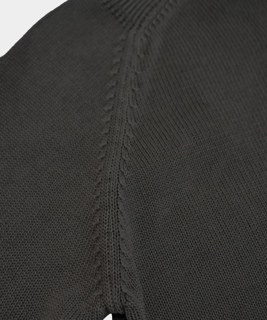 BIRBANTE Garment-Dyed Washable Round Knit - Charcoal