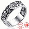 Women Vintage Tree Of Life Ring Thai Floral Carved Classic Band Daily Wear Festival Gift Jewelry