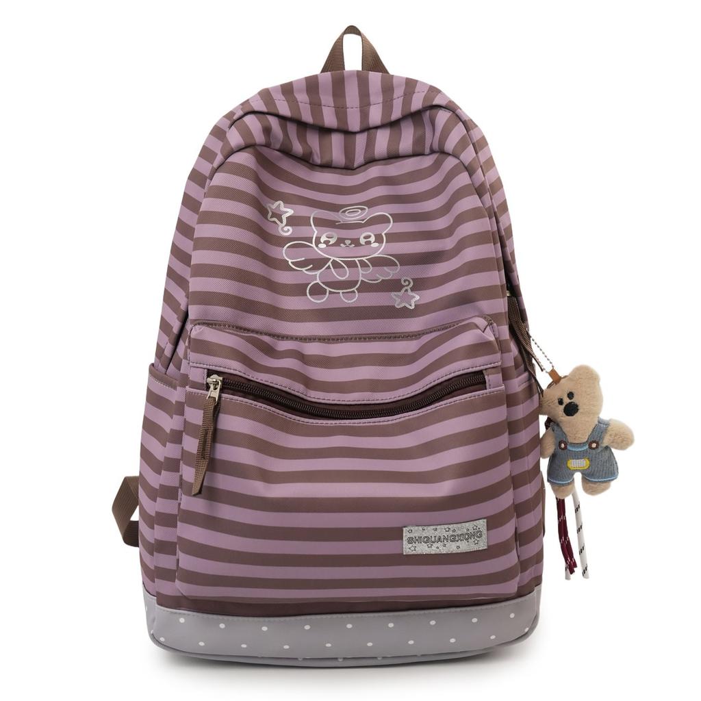 Zaino per la scuola zaino per la scuola ragazze delle scuole medie primavera ed estate grande capacità studenti universitari pendolarismo in classe zaino a righe versatile da donna