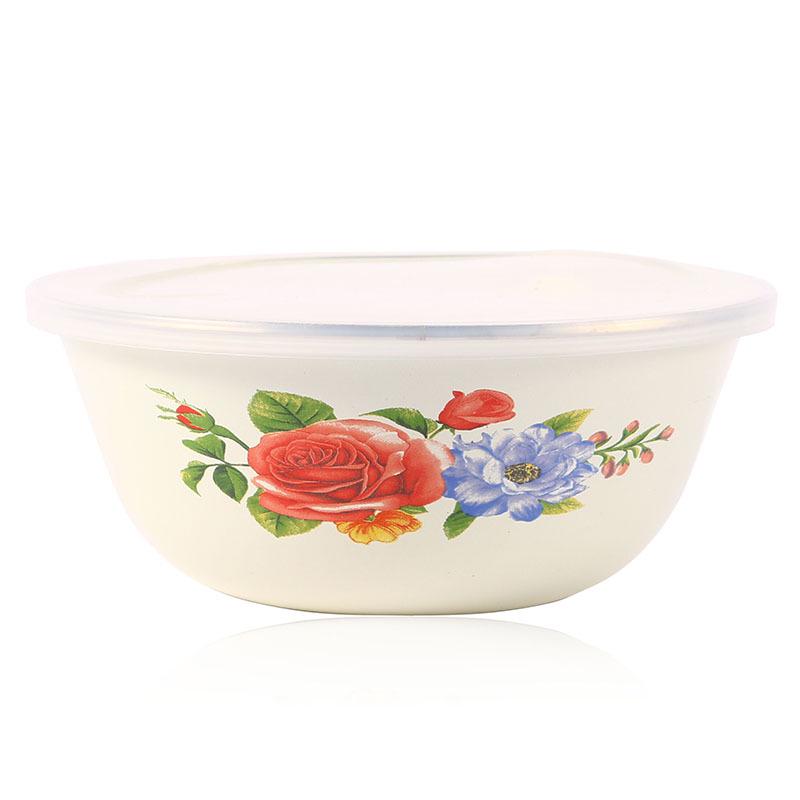 Thick Retro Enamel Bowls: Mixing, Soup, Rice, Salad, & Basin Options