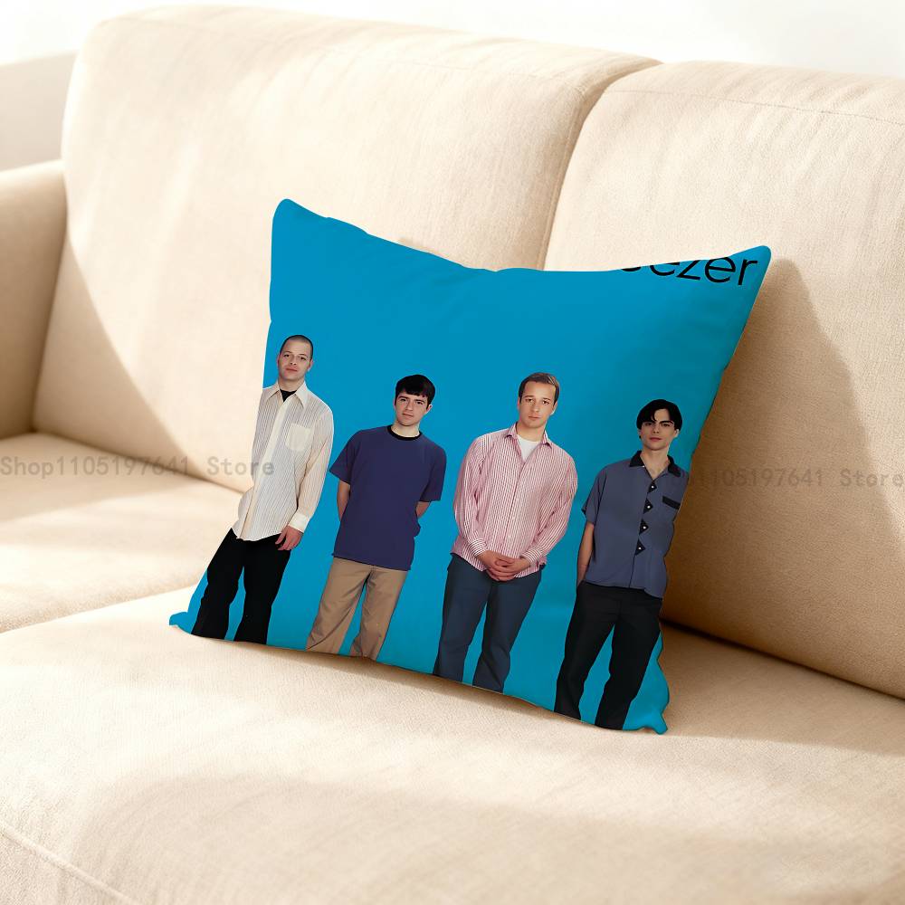 Rock Band W-Weezer Pillow Case For Sofa Decor Car Office Room Printing Cushion Cover Decorations and Protector
