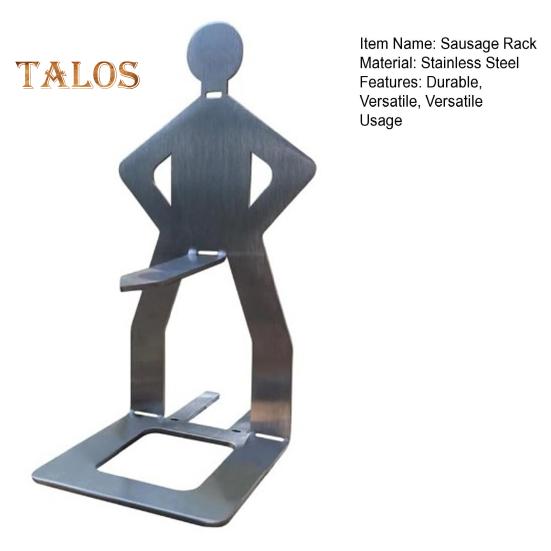 1/2Pcs Stainless Steel BBQ Sausage Rack Holder Reusable Funny Metal Fork for Grilling BBQ Grill Tool Outdoor Picnic Camping