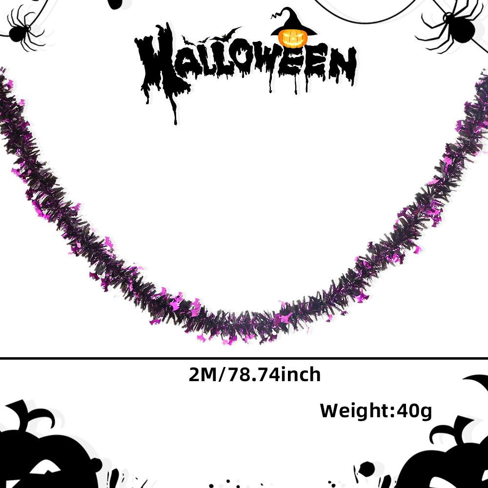 Decoration Halloween Festive Colorful Streamers With Pumpkin Skull Designs Bat
