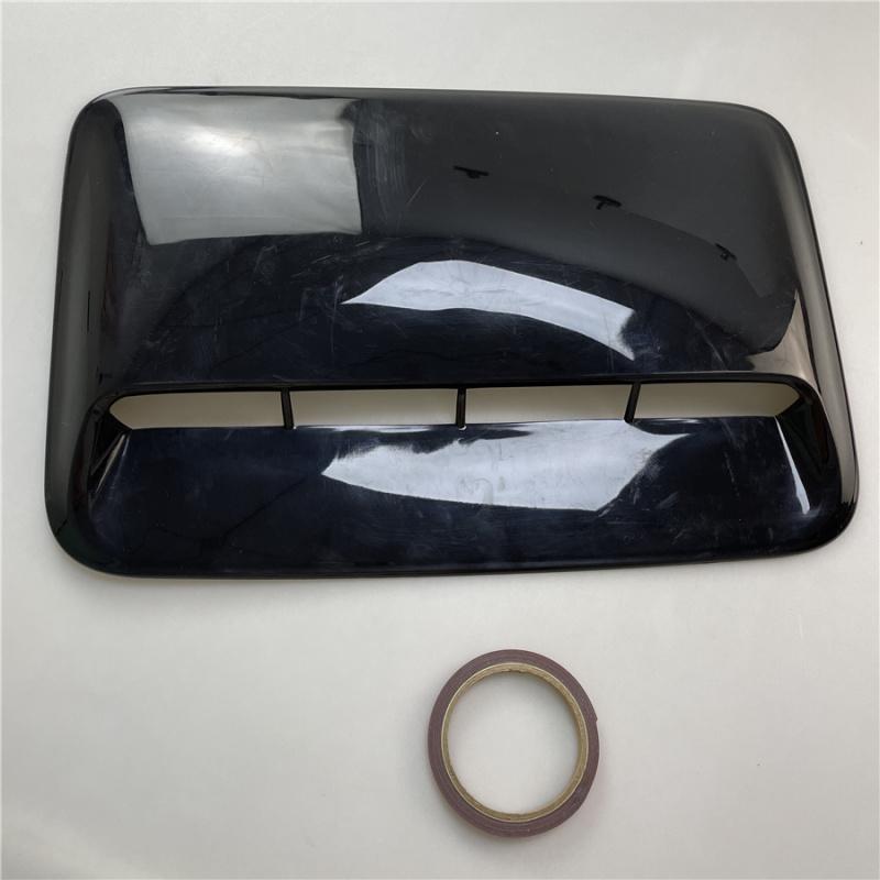 3X Car Hood Scoop Side Vent Bonnet Air Flow Intake Decor Cover Kit Glossy Black