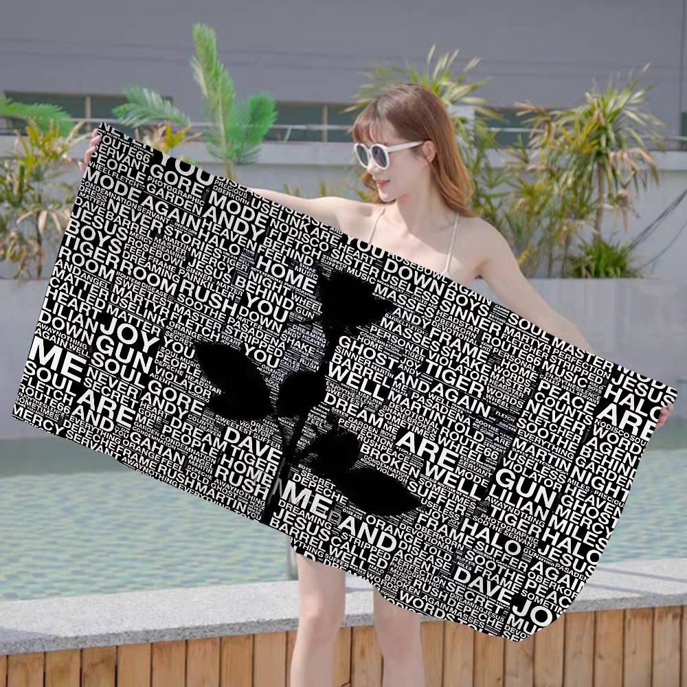 Asciugamano da Spiaggia Rock Elettronico D-Depeche Mode Asciugamani da Bagno Colorati per Ragazza Microfibra Asciugatura Rapida Senza Sabbia Spiaggia Yoga Piscina