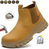 Chelsea Sicherheitsschuhe Herren Stahlkappe Schutzschuhe Mit Anti-Quetsch Anti-Durchstich Arbeitschuhe Unzerstörbare Sicherheitsstiefel