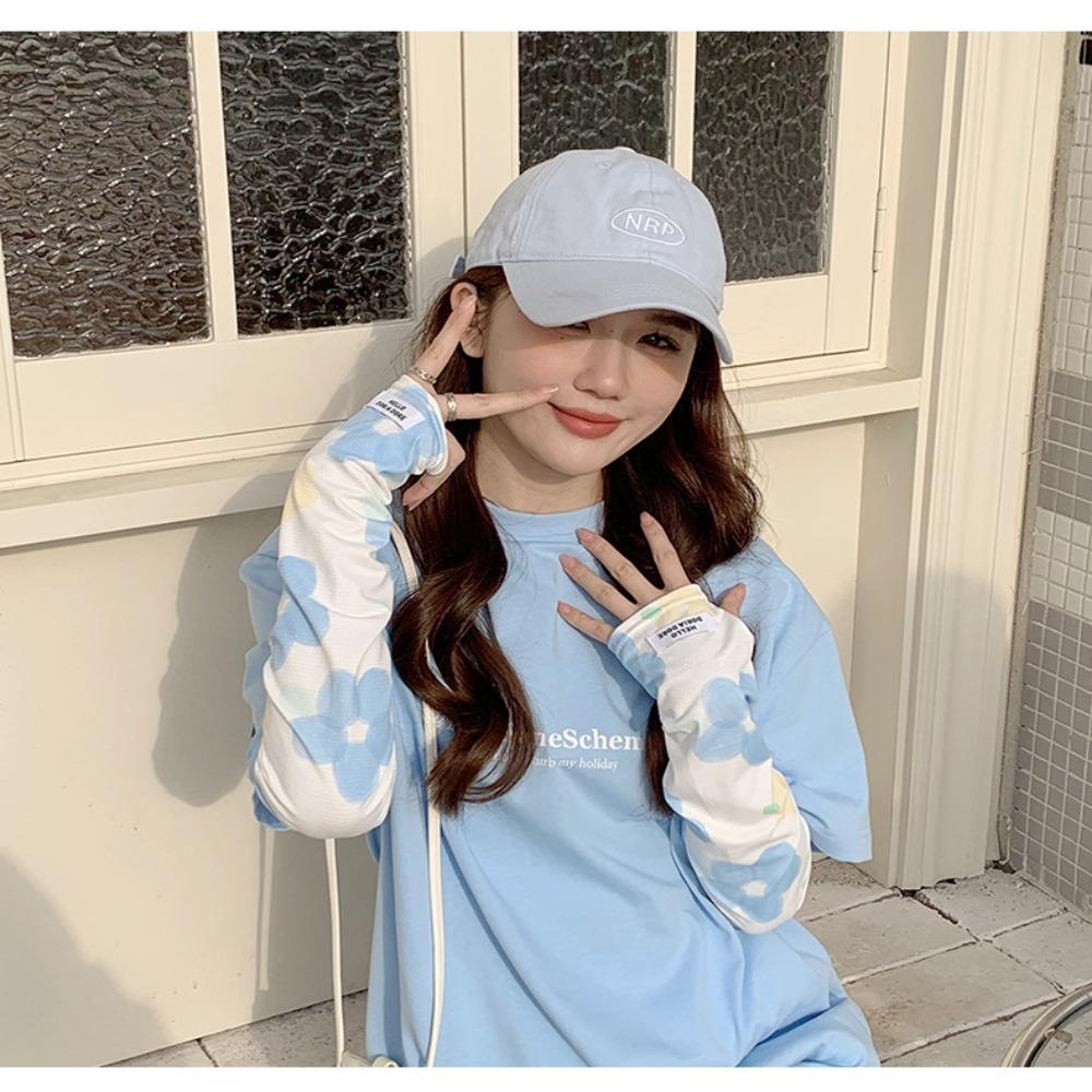 Elastic Printed Sleeves Ultraviolet-proof Sunscreen Sleeves Fashion Long Gloves