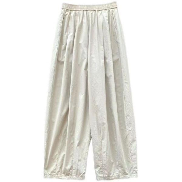 Cotton Casual Wide Leg Pants Women's Thin Summer Korean Version Large Loose High Waisted Straight Leg Pants