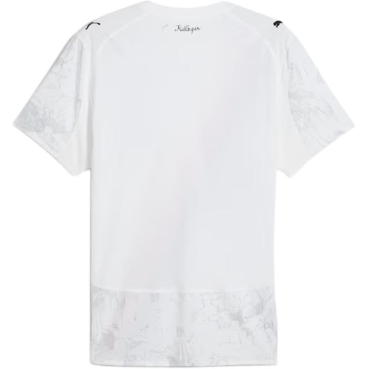 Puma X KidSuper Studios Collaboration Manchester Comfortable Moisture-Wicking Slim Fit Short Sleeve Football Shirt Men Tops 781454-07