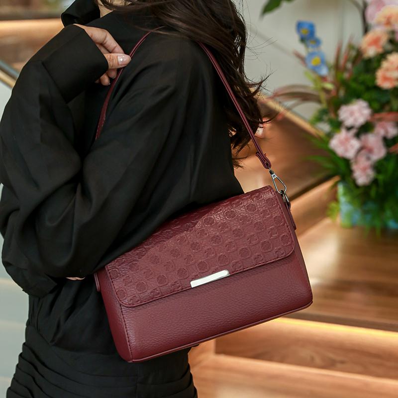 Women's Bag PU Middle-aged Mother Bag Shoulder Bag Crossbody Bag