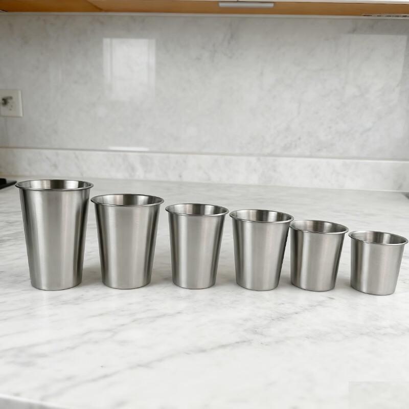 Commercial Stainless Steel Drink Cup Set