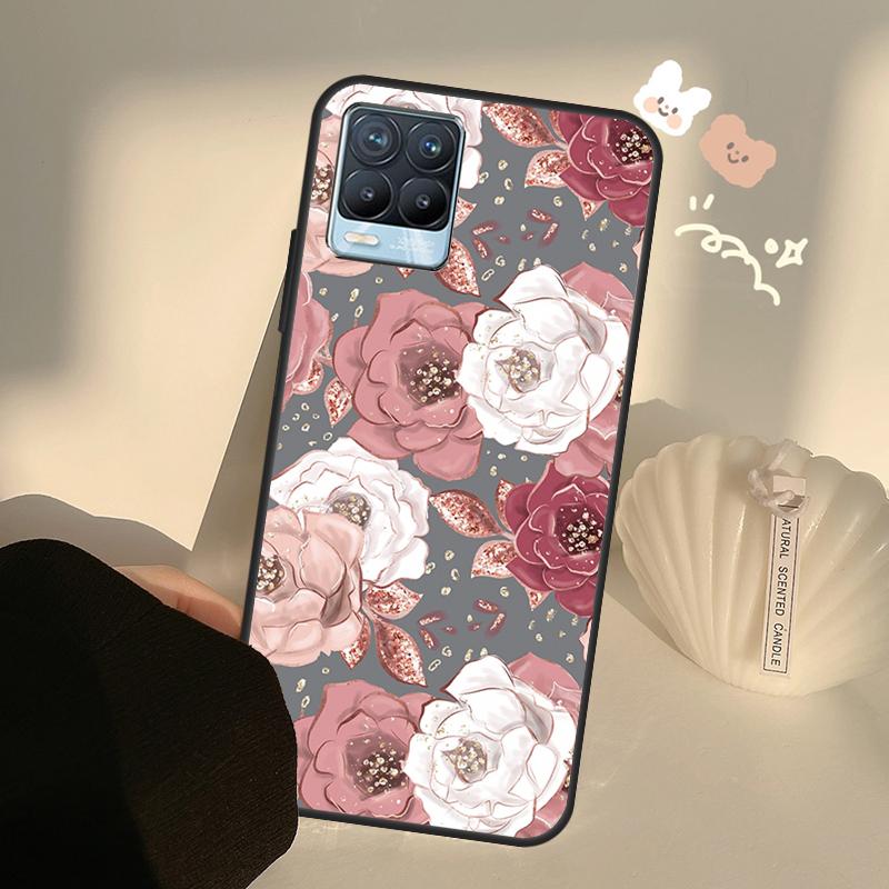 Love Rose Gold Style Case For Realme C55 C63 C61 C51 C53 C25 C65 C67 C71 C75 11 12 13 14 Pro Plus GT6 GT7 15 Pro