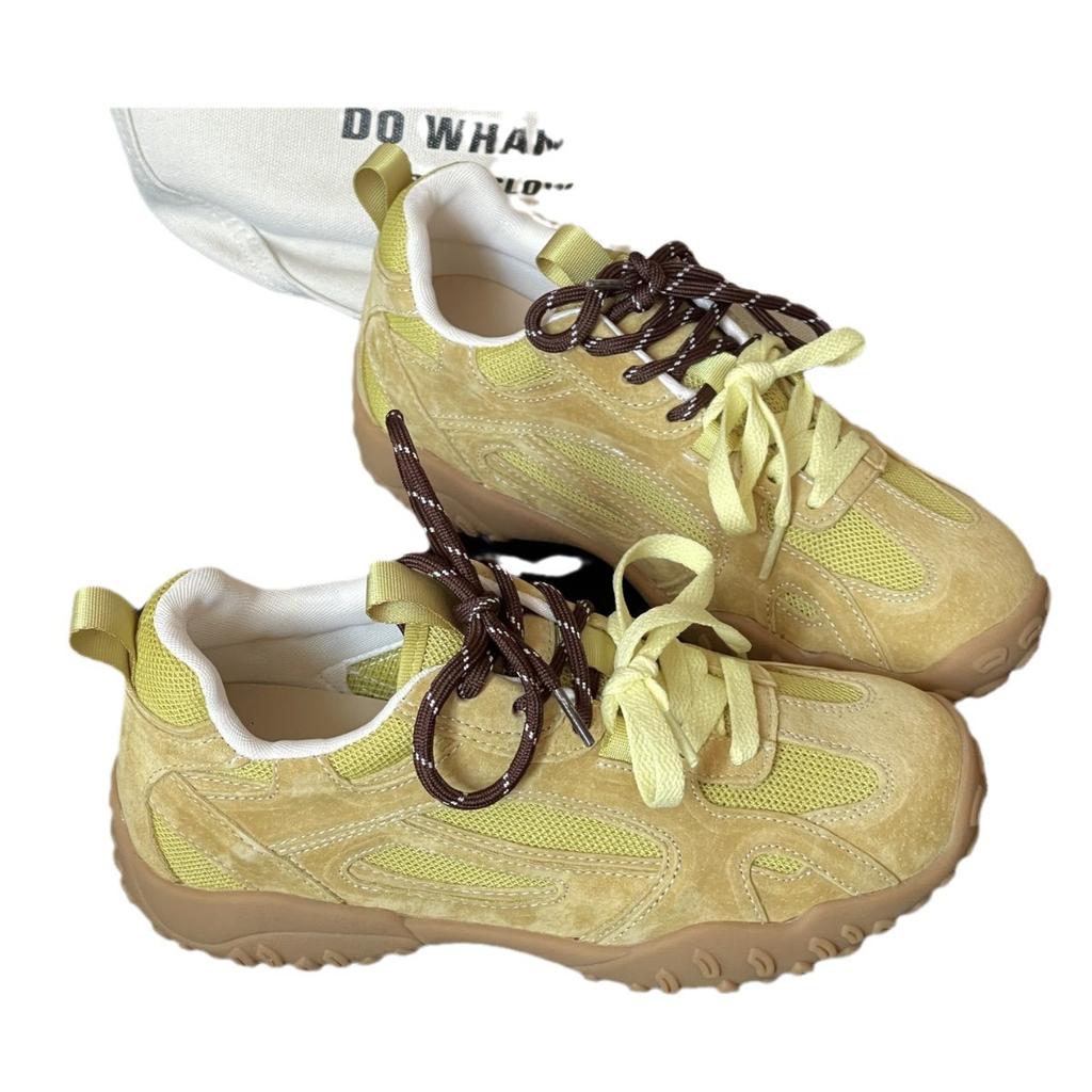 Leather breathable mesh women's casual versatile flat baseplate shoes 2025 summer new retro little white shoes tide