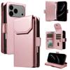 Luxury Magnetic Card Solt Wallet Flip Leather Phone Case For iPhone 17 Pro Max 16 Plus 15 14 13 12 kickstand Book Strap Cover