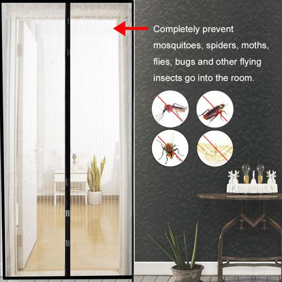 Summer Anti Mosquito Insect Curtains Magnetic Mesh Net Kitchen Door Drop Screen