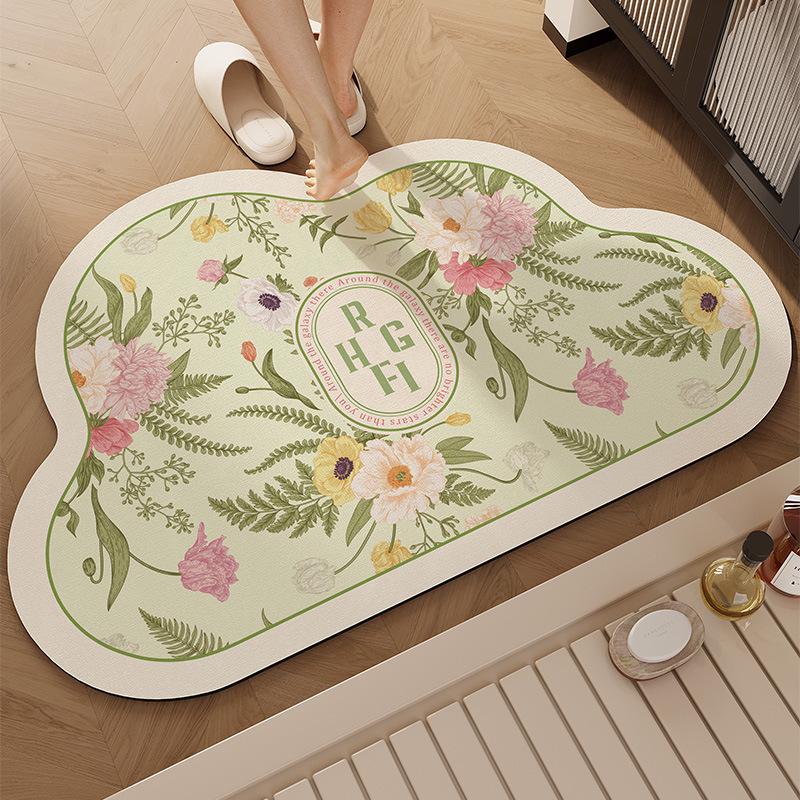 High-End Irregular Diatomaceous Earth Non-Slip Bathroom Doormat - Water-Absorbent, Quick-Drying Fußpad