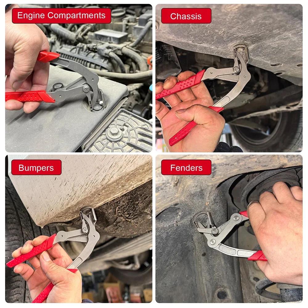 Car Panel Clip Pliers & Plastic Rivets Spring Fastener Remover No Damage Tool for Car Door Panel & Interior Exterior Trim