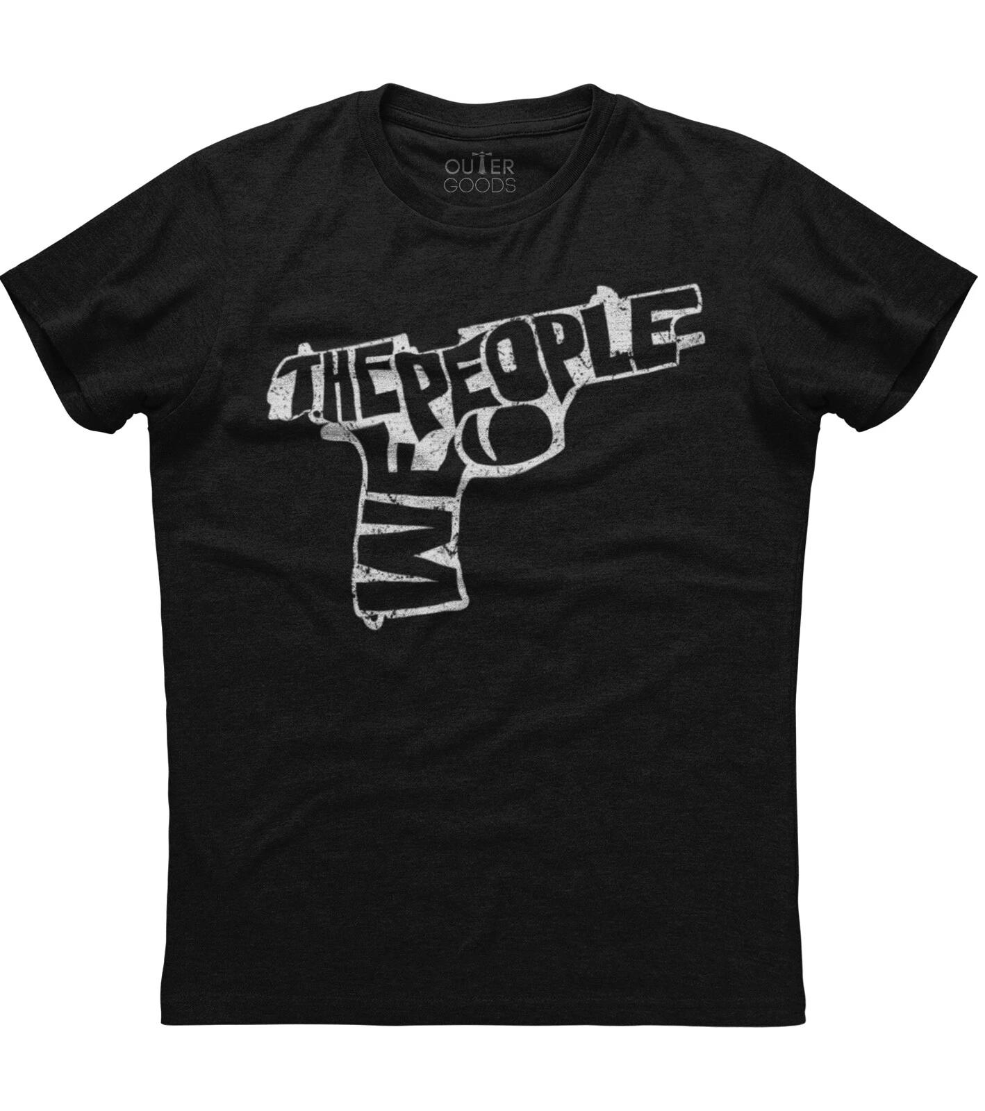 We The People Patriotic Unisex Black T-Shirt L