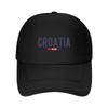Kroatië Hrvatska Croazia Minimalistische Casual Typografie Baseballpet zonnehoed Vintage Nieuwe Hoed Dames Golfkleding Unisex