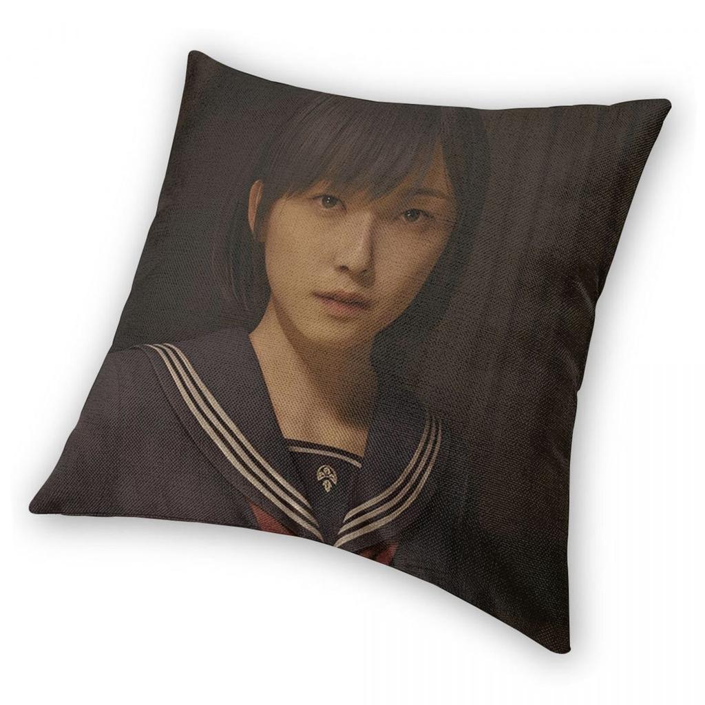 Horror Game Silent Hill F Pillowcase Printed Polyester Cushion Cover Decor Hinako Shimizu Throw Pillow Case Cover Home Zippered