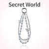 Fashionable Pearl Crystal Mobile Phone Chain Star Beaded Double Strand Crystal Lanyard Short Wrist Hand-held Hanging Accessory 1