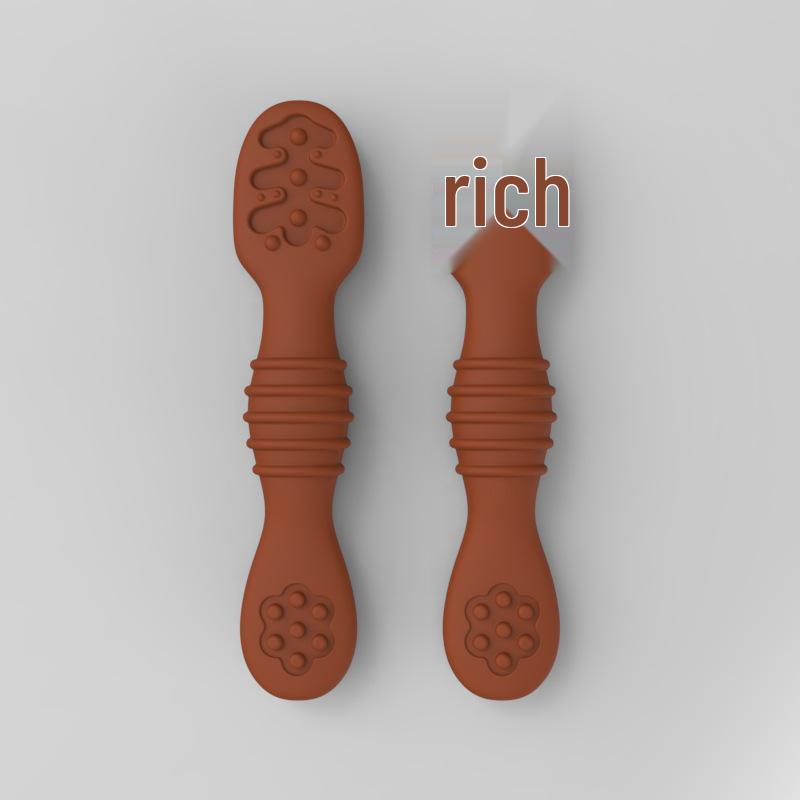 Flower-Shaped Silicone Chewing Spoon for Babies - Ideal for Feeding Purees and Cereal