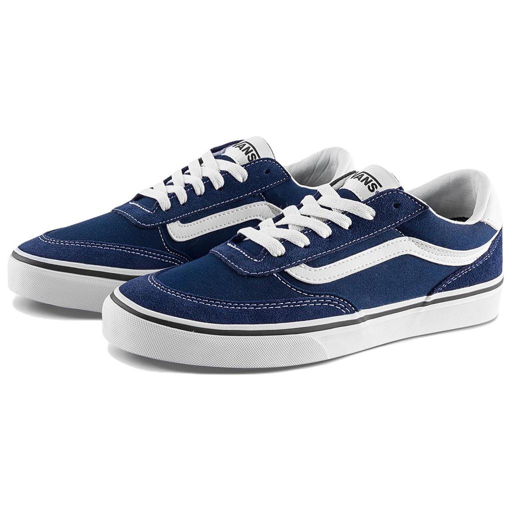 New Vans Brooklyn LS Abrasion Resistant Low Top Skateboard Shoes Men's Blue VN000D7QLKZ