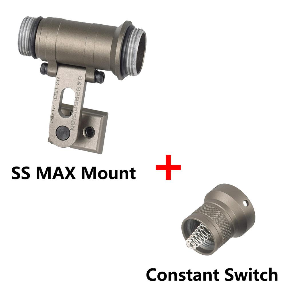 SS Precision MAX ARC Helmhalterung für SureFire M300 M300B M300C M300V Licht MICH2000 Fast Helm Seitenrail Taschenlampenhalterung
