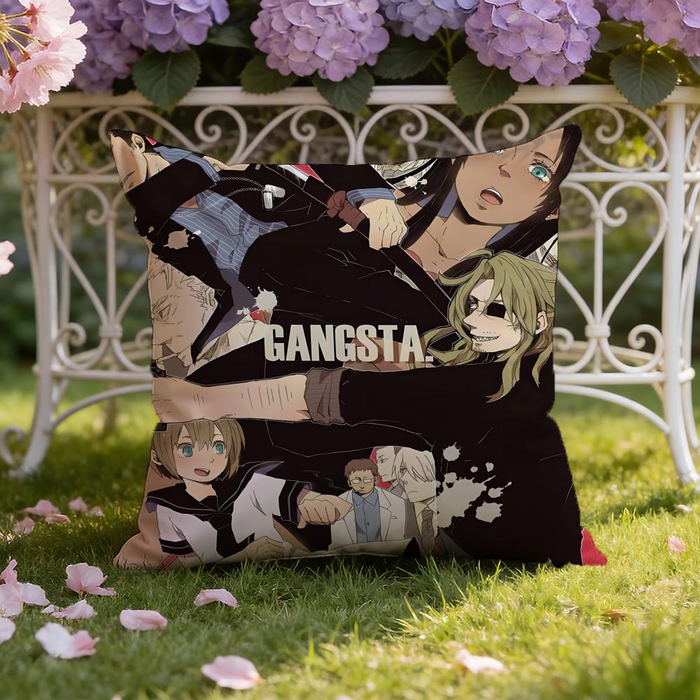 Anime G-GANGSTA Cushion Cover Home & Car Dual-Scene Pillow Cover: Reversible for Premium Comfort