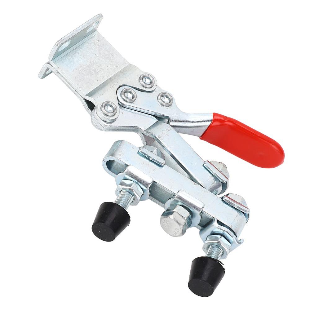 Adjustable Rubber Pressure Tip Toggle Clamp Long U Bar Double Head Design Horizontal Toggle Clamp Quick Release Mechanism