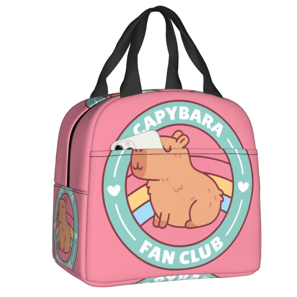 Custom Capybara Insulated Lunch Bag for Women Leakproof Cooler Thermal Lunch Tote Office Picnic Travel