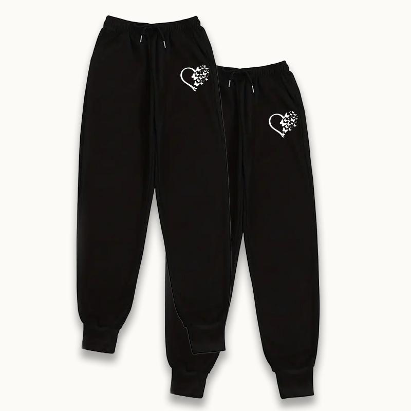 2 Pcs Womens Sweatpants Printing Trousers Outdoors Sports Jogging Woman Pants Autumn Winter Hip-Hop