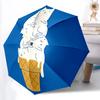 1pc Ice Cream Cone Automatic Open/Close Umbrella Compact Folding Umbrella, All-Season Portable Umbrella for Women/Men F1124141