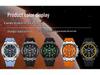 Men's Quartz Watch with Silicone Band, Multifunctional Design, Three Subdials, Six Hands, and Calendar.