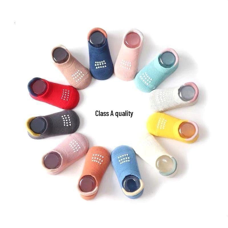 Non-Slip Cute Candy Color Baby Socks - Breathable, Cold Protection for Toddlers (Spring, Summer, Autumn)